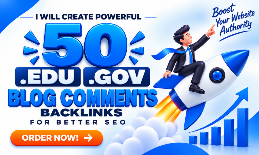 I will do 50 powerful EDU GOV blog comment backlinks to boost website authority 