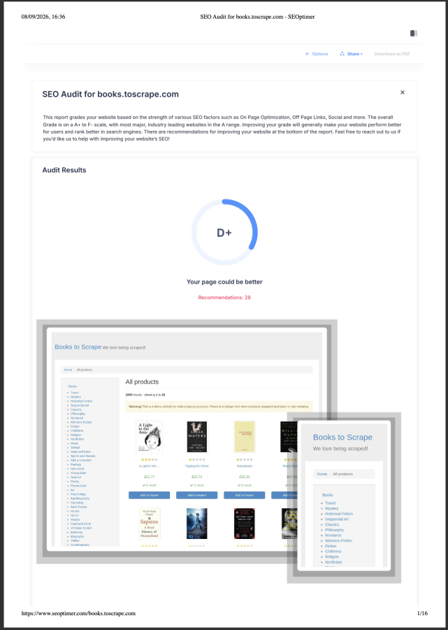 I will do complete onsite SEO audit and technical website review report