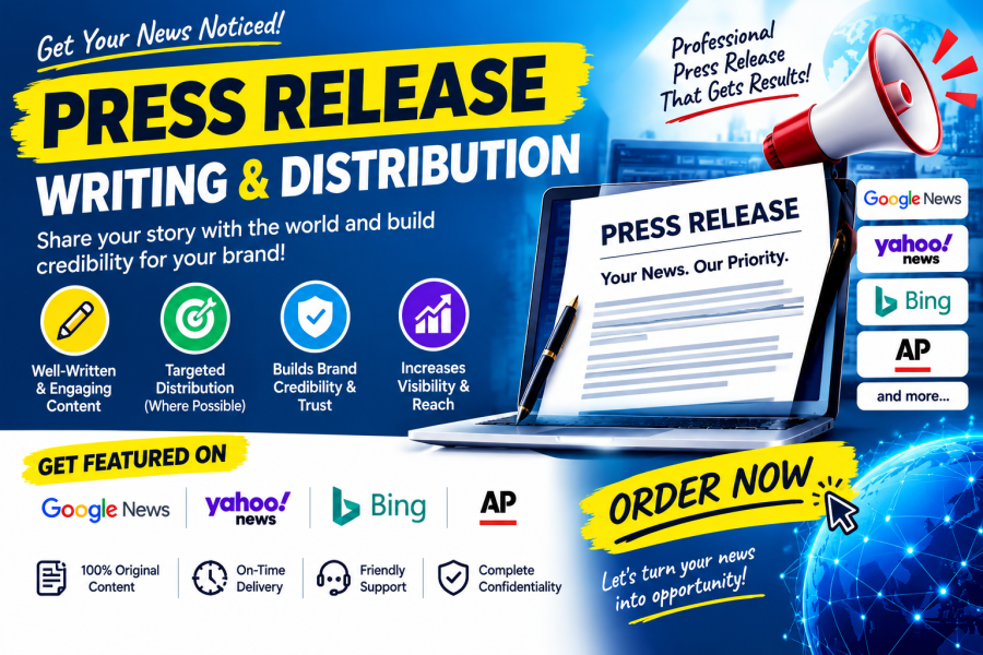 I will do press release writing and press release distribution