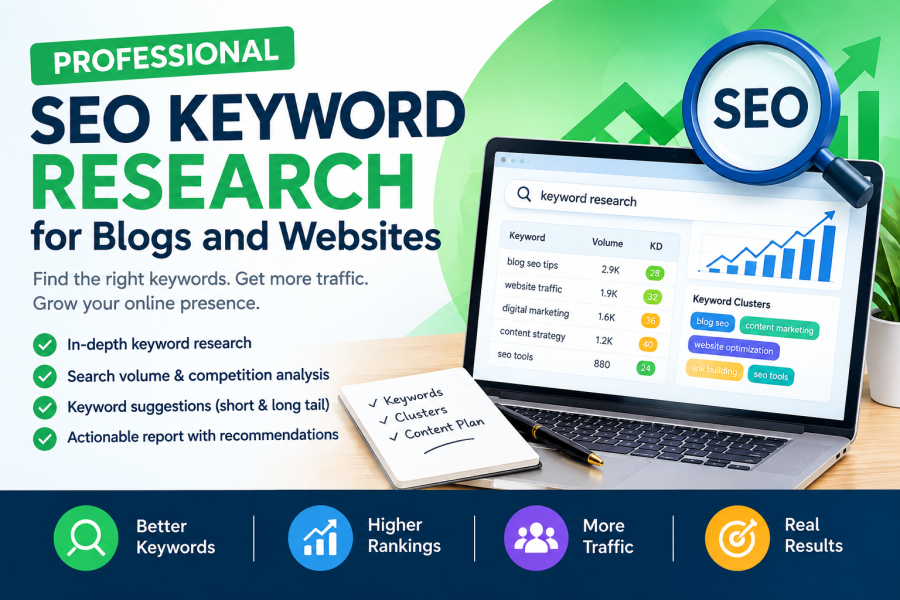 I Will Do SEO Keyword Research for Blogs and Websites