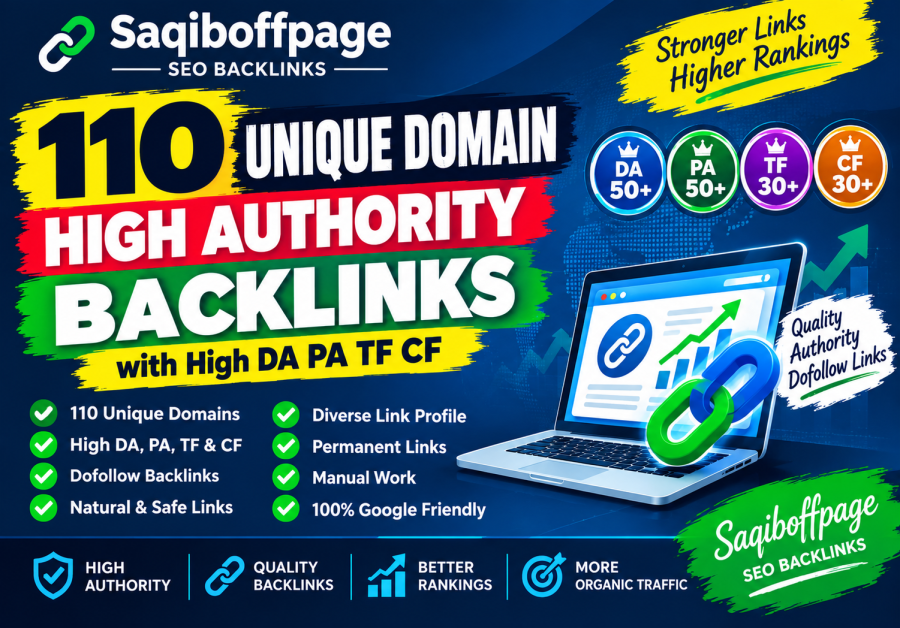 110 Powerful Unique Domain Backlinks Premium SEO Link Building