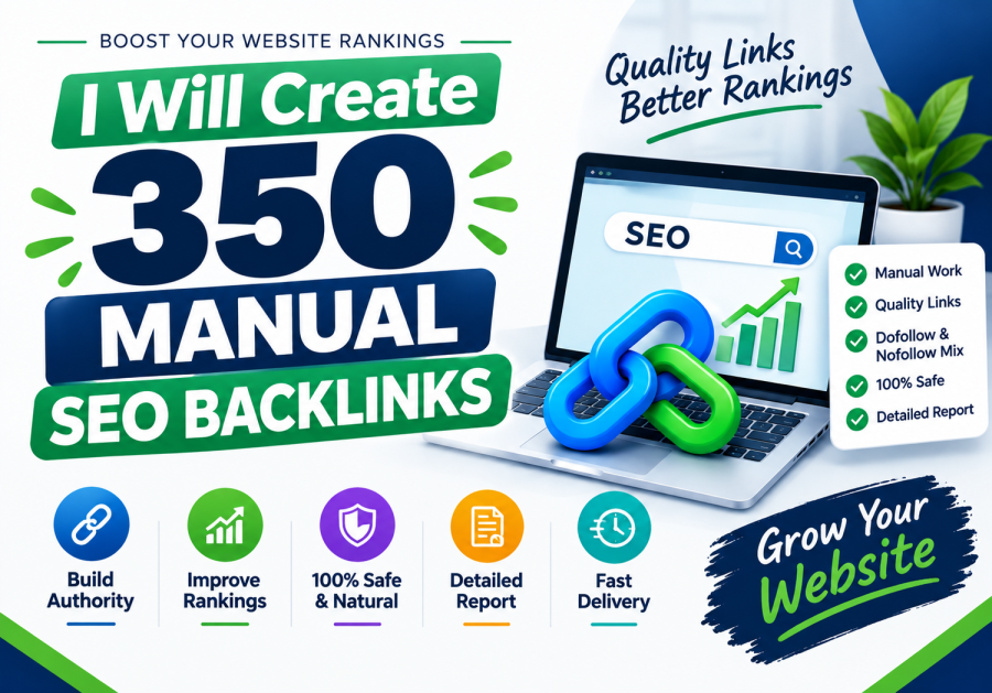 I Will Create 350 Manual SEO Backlinks