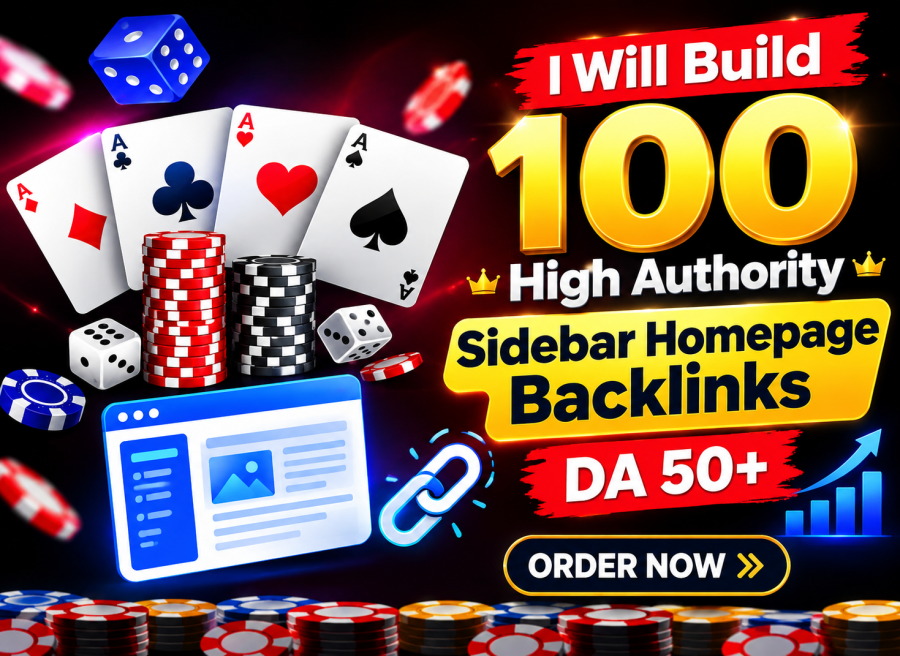 I Will Build 100 High Authority Sidebar Homepage Backlinks DA 50+ 