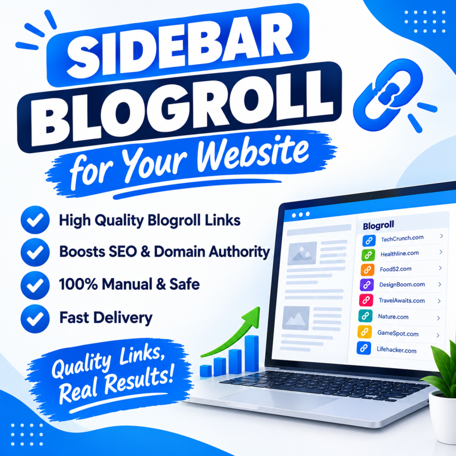 Provide 35 High DA DR Sidebar Blogroll