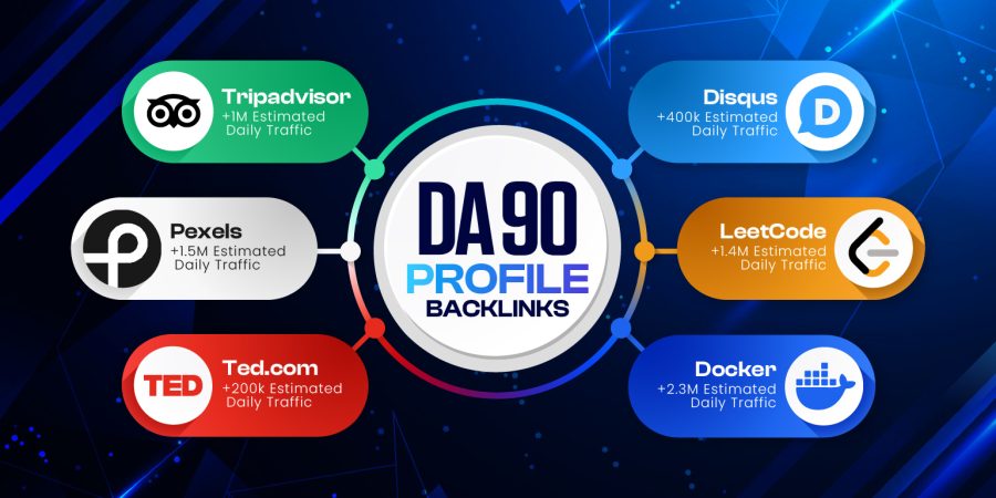  30+ Profile Backlinks Up to Da 90+ | High Traffic Sites