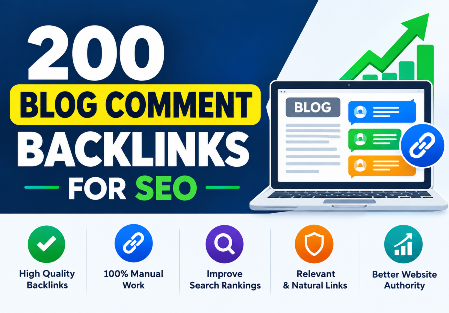 I Will Build 200 High Quality Blog Comment Backlinks for SEO