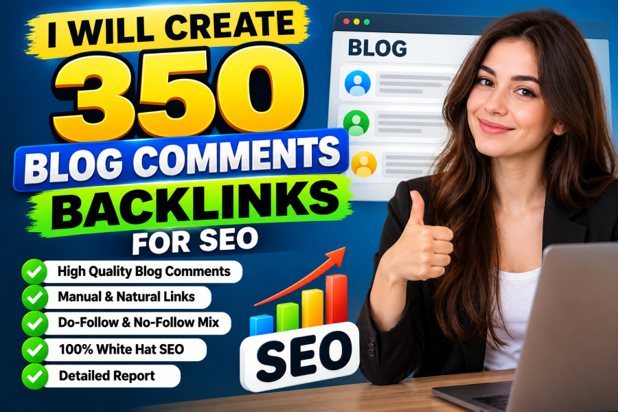 I Will Create 350 High Quality Blog Comments Backlinks for SEO