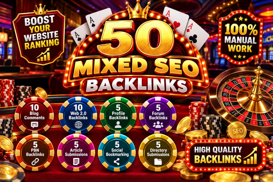50 SEO Mixed Backlinks &ndash; High Quality Manual Off-Page SEO Links