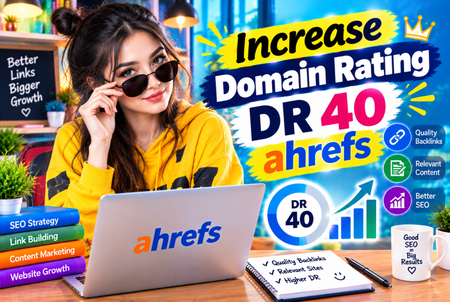 i will increase domain rating DR 40 ahref