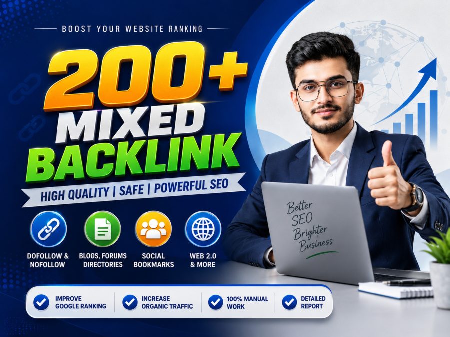  I will provide 200 mixed backlinks for SEO