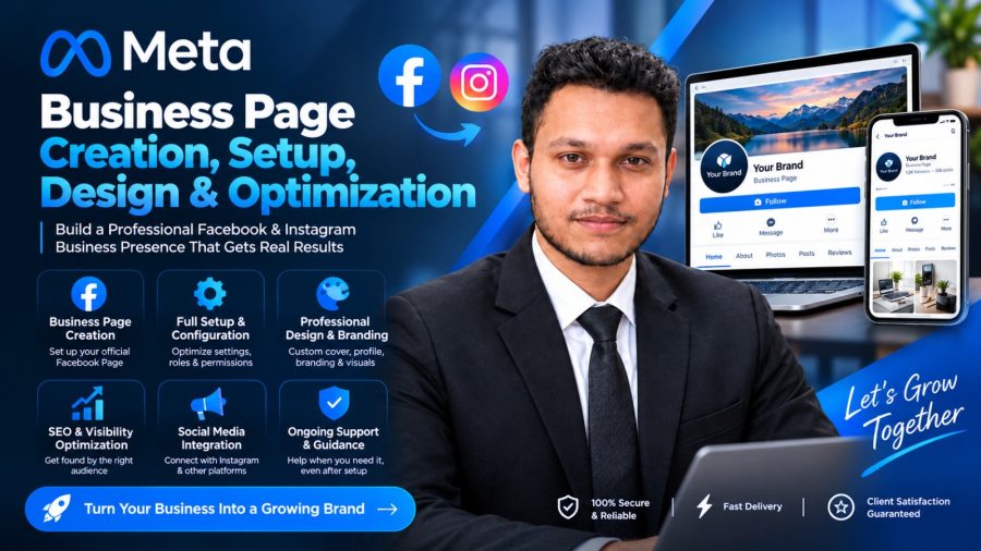 I will create, setup, design and optimize your Facebook Business Page professionally