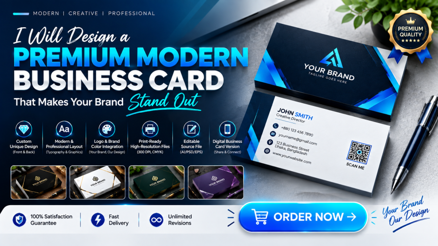 I Will Design a Premium Modern Business Card That Makes Your Brand Stand Out