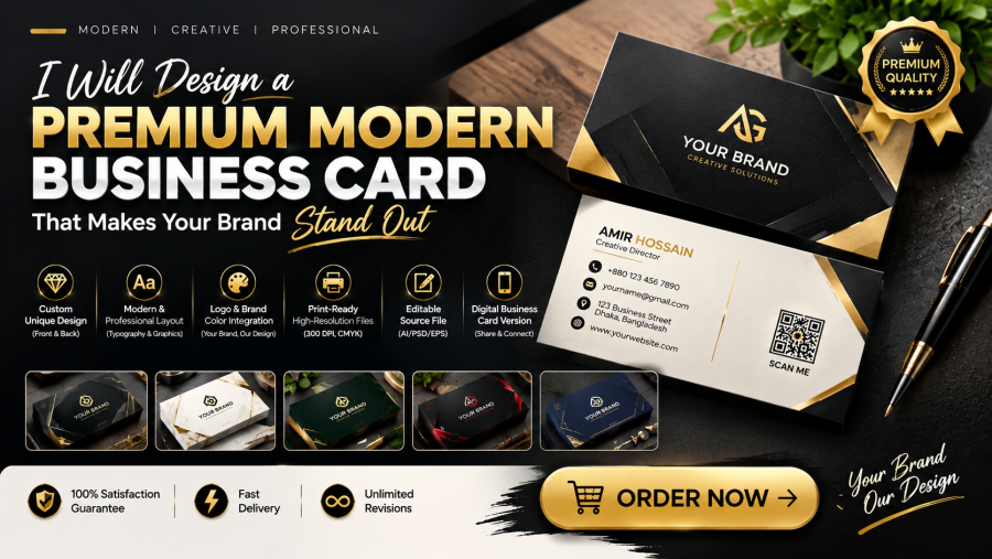 I Will Design a Premium Modern Business Card That Makes Your Brand Stand Out