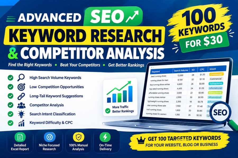 I Will Do Expert SEO Keyword Research, Competitor Analysis & Keyword Strategy