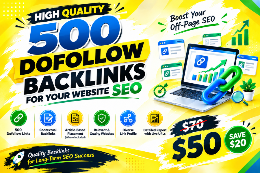 I Will Build 500 Quality Dofollow Backlinks to Boost Your Website SEO