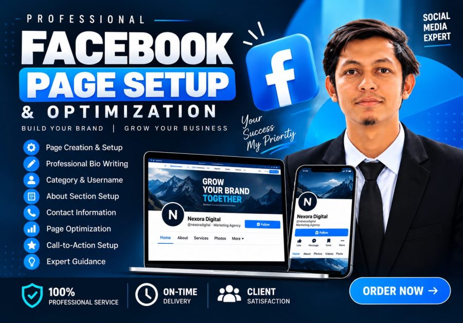 I will professionally set up and optimize your Facebook business page