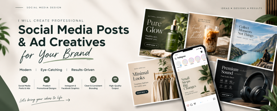 I Will Create Professional Social Media Posts & Ad Creatives for Your Brand