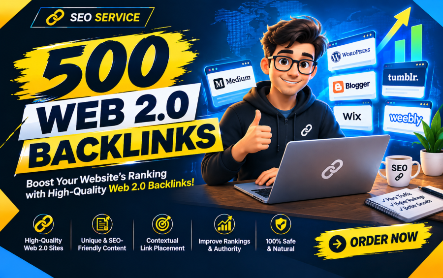 I Will Build 500 High Quality Web 2.0 Backlinks for SEO