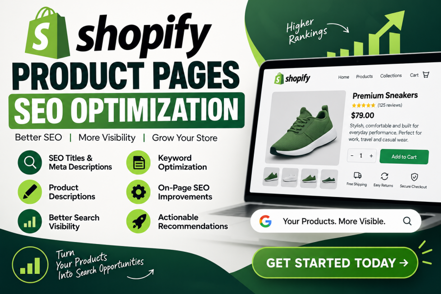 I will optimize your Shopify product pages for on page SEO