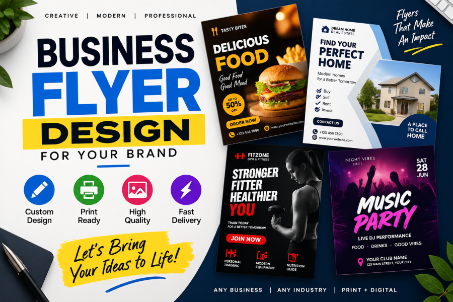 I will design a modern business flyer for your brand