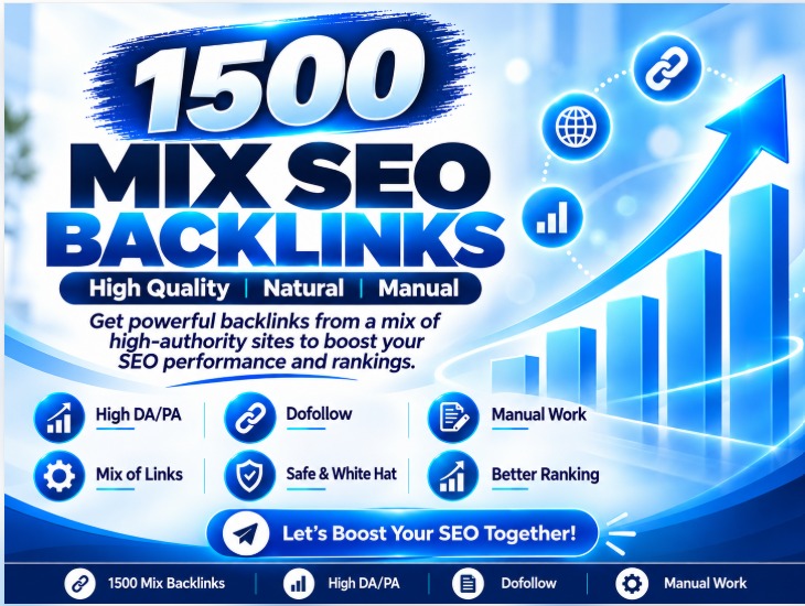 1500 High-Quality Mix Backlinks for SEO Growth