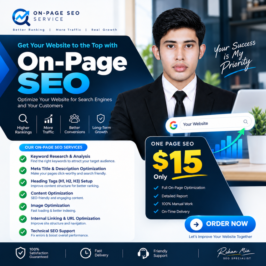I Will Do Professional On Page SEO Optimization, SEO Audit & Website Optimization