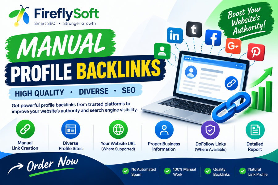I Will Build High Quality Manual Profile Backlinks for Your Website