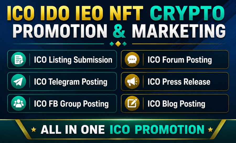 I Will Do Cryptocurrency Marketing for ICO, IEO, NFT and Blockchain Projects