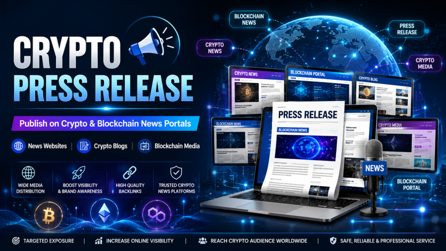 Publish your crypto blockchain press release on news websites