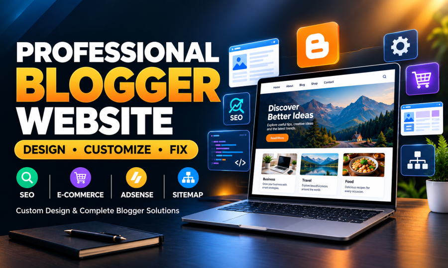 I will design blogger template and customize blogspot website