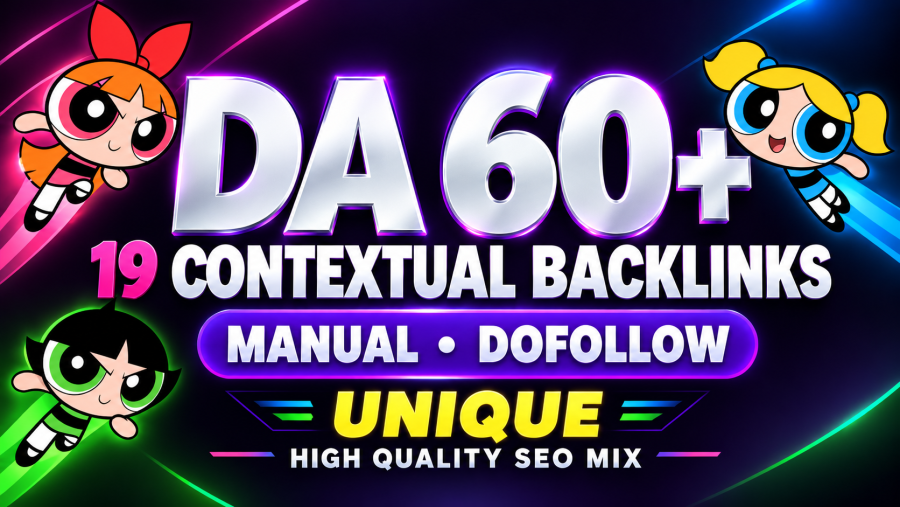 19 High Quality DA 60+ DoFollow SEO Mix Backlinks Only Manual Work