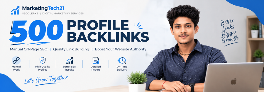 I will create 500 profile backlinks with detailed SEO report
