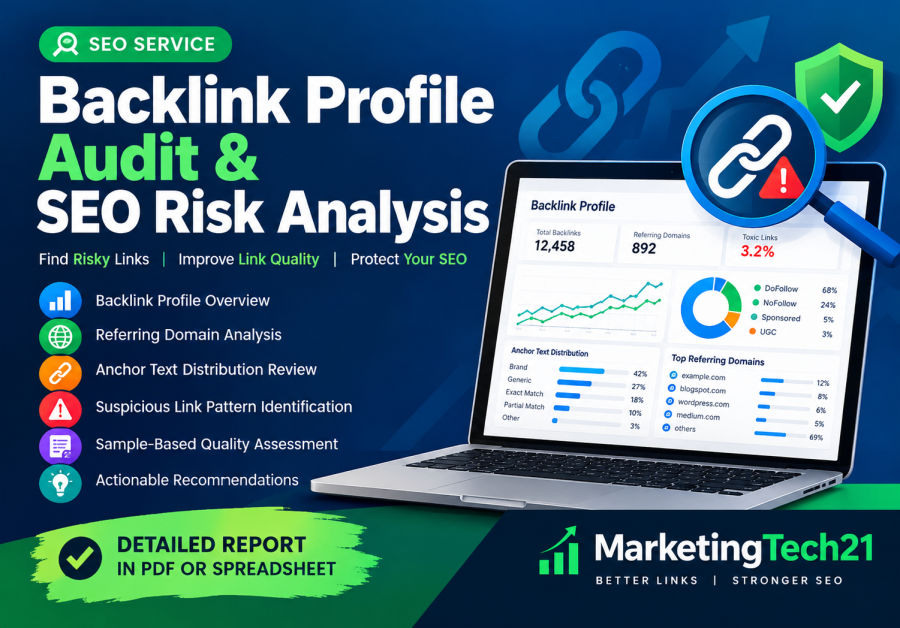 Backlink Profile Audit & SEO Risk Analysis With Optimized & Clean Excel/PDF Format Report