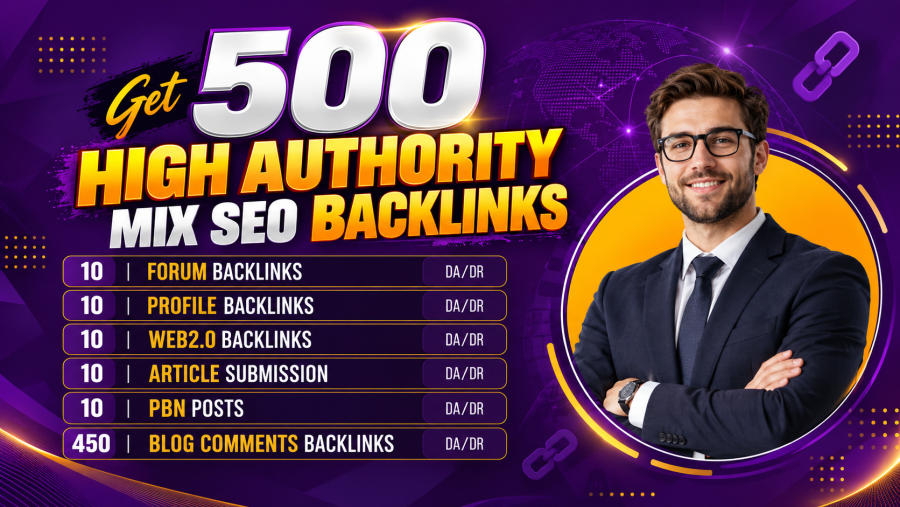 Get 500 High Authority Mix Seo Backlinks PBN, Blog Comments, Profile , Forum Links, Web2.0 Links