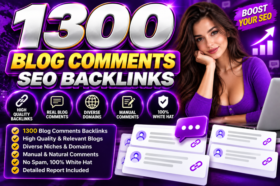 Build 1300 High Quality Manually Blog Comments Seo Backlinks 