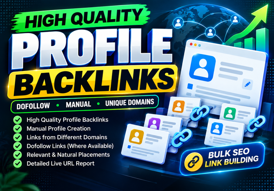 I will create high quality dofollow profile backlinks manually