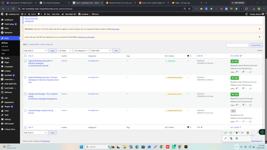 I will do effective Onpage SEO, Rank math SEO, Yoast seo optimization for your website