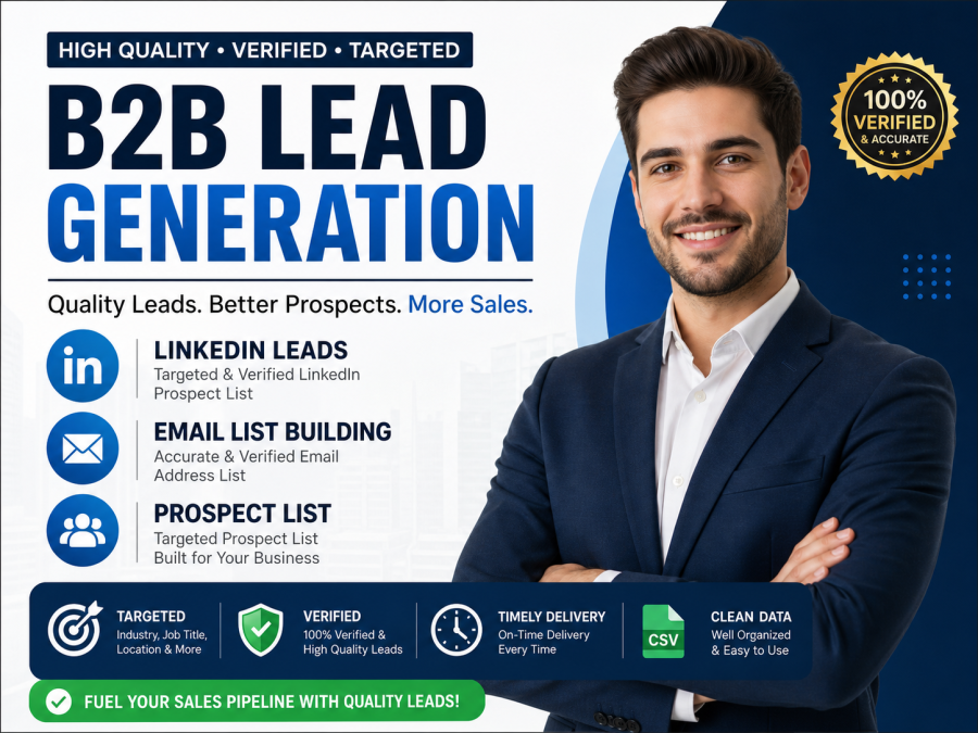 B2B Lead Generation Targeted Leads Verified Email LinkedIn Google Maps