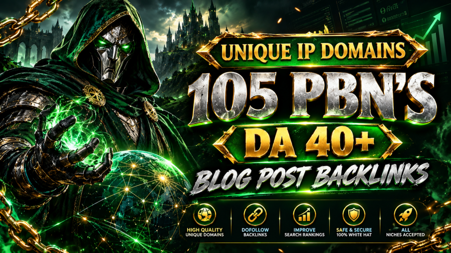 I Will Build 105 High Authority PBN Homepage Backlinks With Unique IP Domains DA 40+