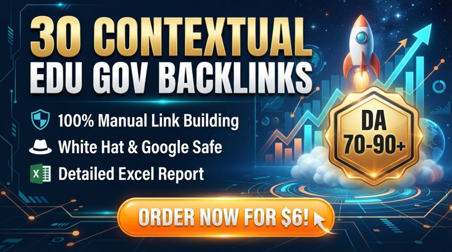 I will manually create 30 high quality contextual Edu Gov backlinks