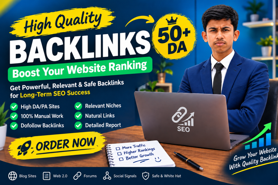 I will build high quality backlinks for off page SEO and link building