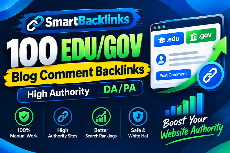 I will Create 100 EDU/GOV Blog Comment High Authority SEO Backlinks For Top Rankings