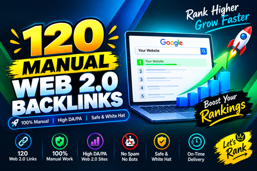 I Will Build 120 Manual Web 2.0 Backlinks With High DA PA Sites for SEO