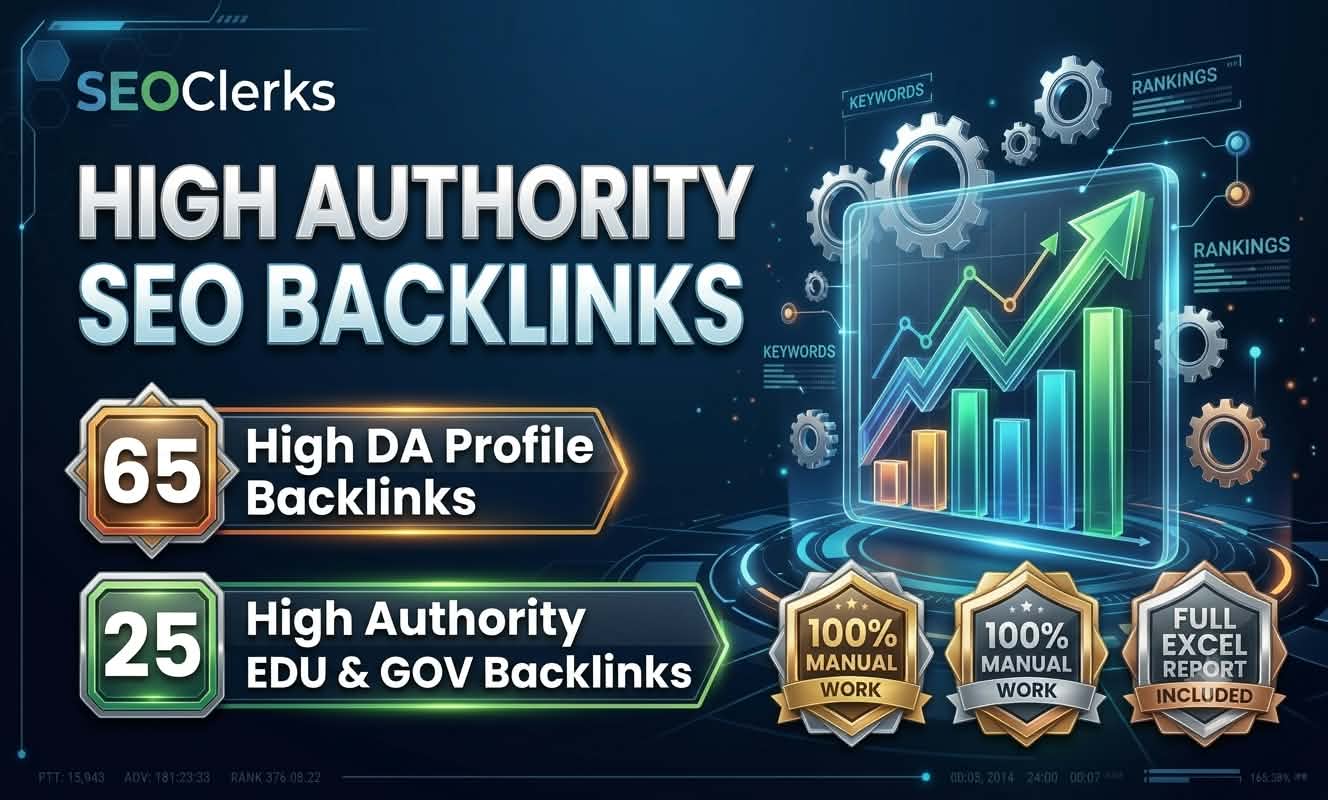 65 profile backlinks and 25 edu gov backlinks 