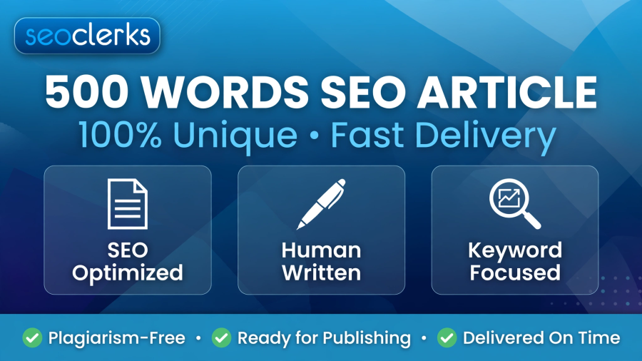 I will write 500 words SEO optimized unique article fast delivery