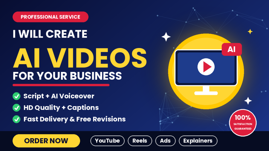 I will create a professional AI video to promote your product or brand