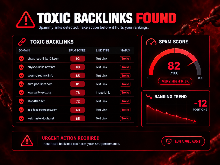 I will audit, identify, and disavow harmful backlinks to improve your SEO
