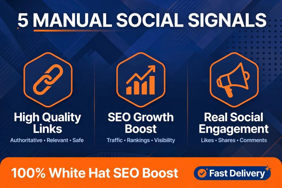 I will create 5 manual high quality social signals with comments for SEO boost