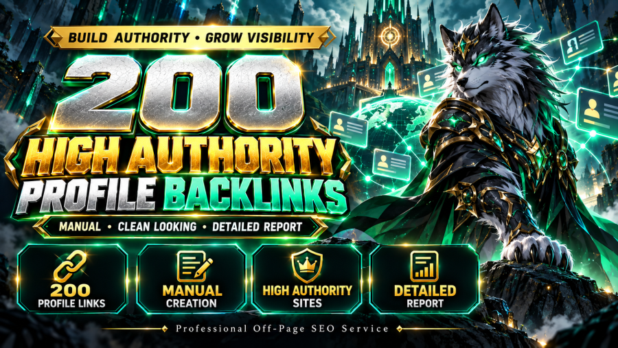 I Will Manually Create 200 High Authority Profile Backlinks