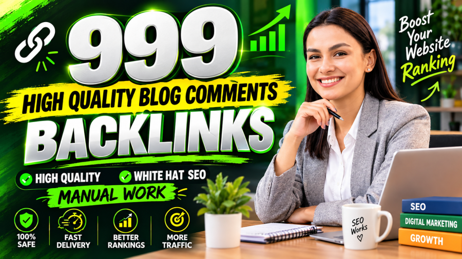 999 High Quality Blog Comments DoFollow Backlinks On DA 30+ Dr 20+